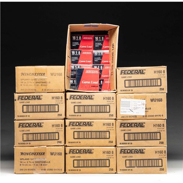 14 CASES (+ 9 BOXES) OF 16 GAUGE AMMO; 11 FEDERAL