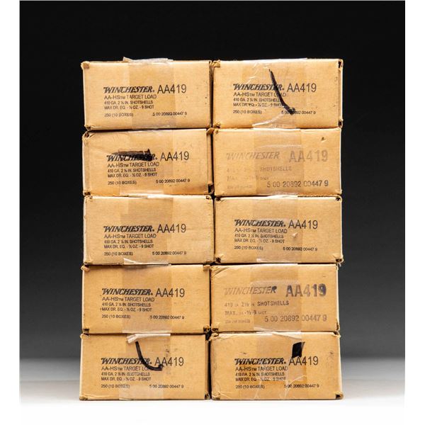 10 CASES (2,500 RDS.) OF WINCHESTER AA 410 GA.