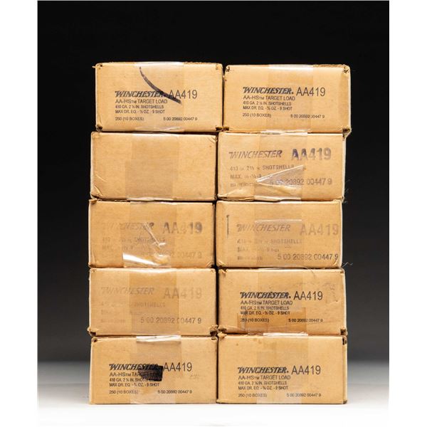10 CASES (2,500 RDS.) OF WINCHESTER AA 410 GA.