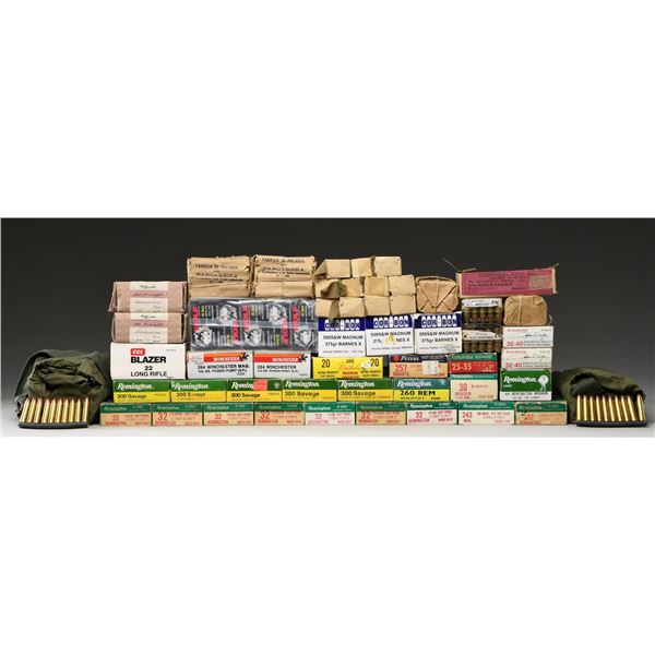 LOT OF ASSORTED PISTOL & RIFLE CALIBER AMMUNITION.