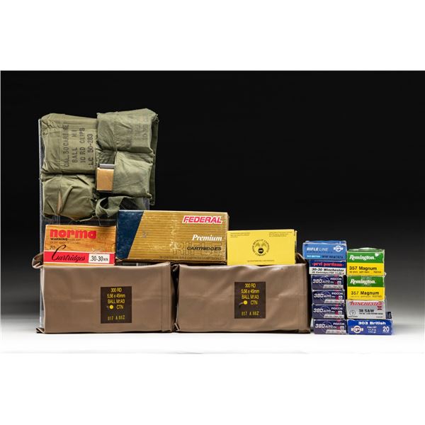 ASSORTED GROUPING OF AMMO.
