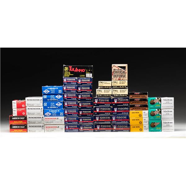 MOSTLY HANDGUN AMMO PLUS SOME RIFLE CALIBERS.