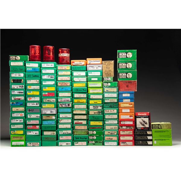 APPROXIMATELY 120 SETS OF RELOADING DIES, ETC.