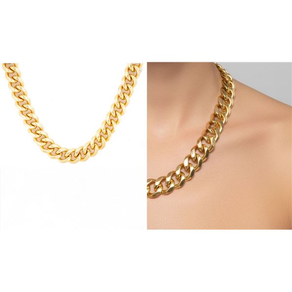 14kt  Gold - Layered (Stamped 14k) Cuban Link Neck
