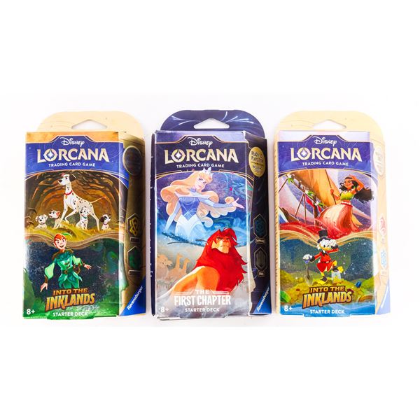 Lot 3 x DISNEY Lorcana Trading Card Games Starter