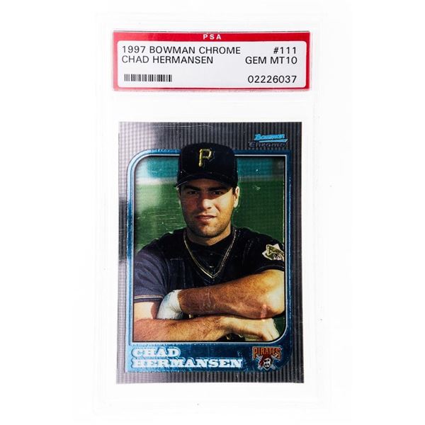 1997 BOWMAN Chrome #111 CHAD HERMANSEN GEM MT 10 P
