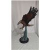 Image 3 : Swooping American Bald Eagle Bronze Metal Sculpture 30”x28”