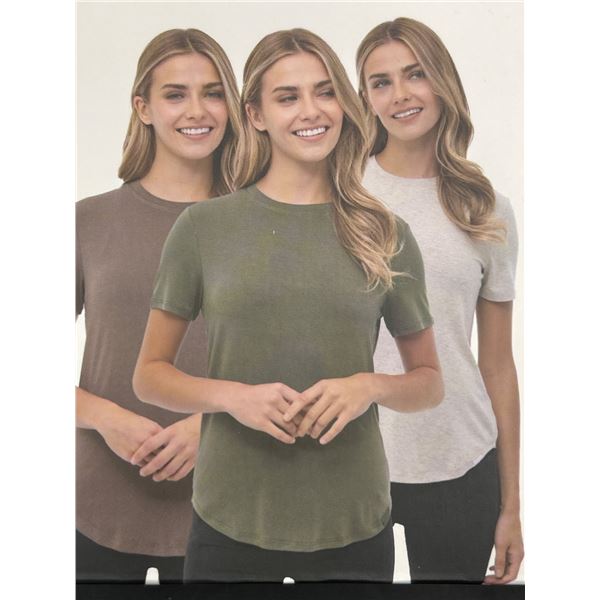 Bench Ladies Comfort T-Shirts, Pack of 3, Size Small/Petite
