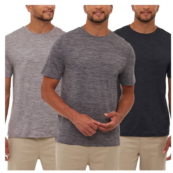 Bench Men's Active T-Shirts, 3-Pack, XL/TG, Assorted Colors