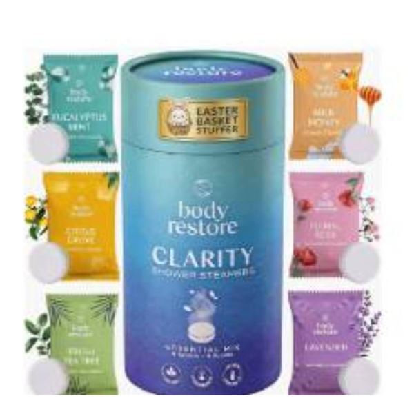 Body Restore Clarity Essential Mix Shower Steamers with 6 Tablets