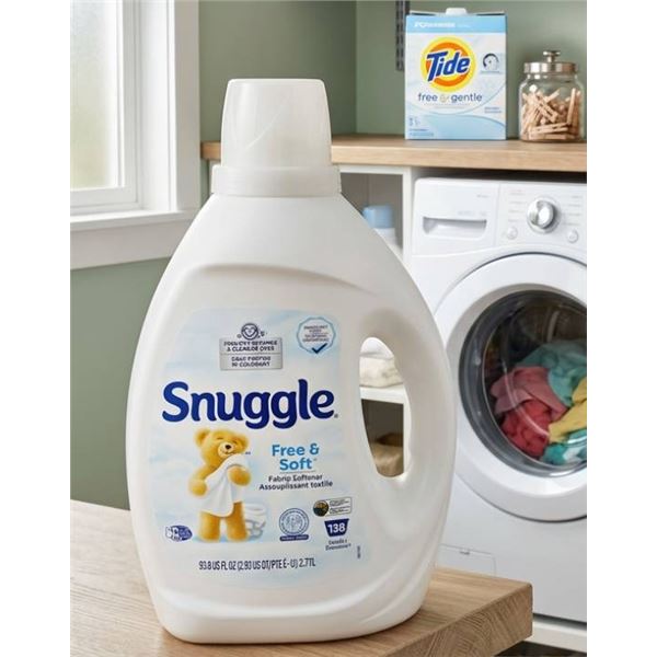 Snuggle Free & Soft Fabric Softener, 93.8 fl oz (2.77 L)