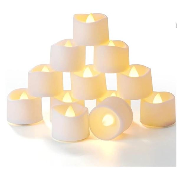 Battery Operated Tea Light Candles, Set of 24