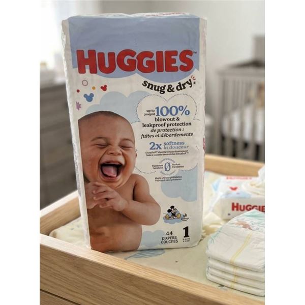 Huggies Snug & Dry Size 1 Diapers, 44 Count