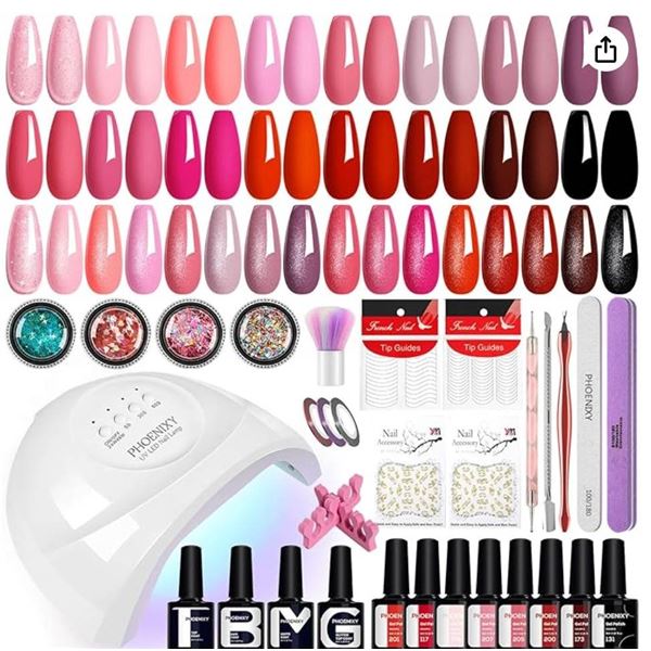 PHOENIXY Model SN9050 Nail Gel Polish Set, 40-Piece, Made in China