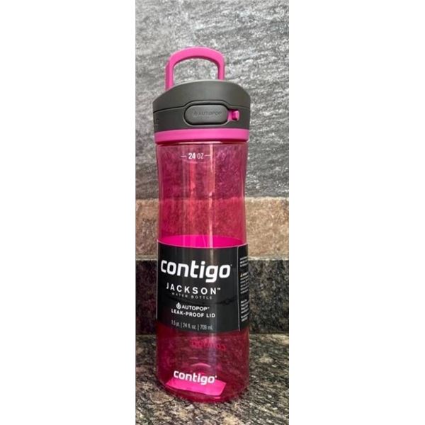 Contigo Jackson 2.0 24oz Leak-Proof Reusable Plastic Water Bottle - Azalea