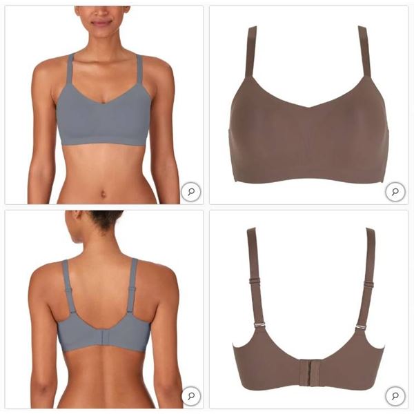 Halston Seamless Bra 2-Pack, Size XL/1G, Blue and Brown