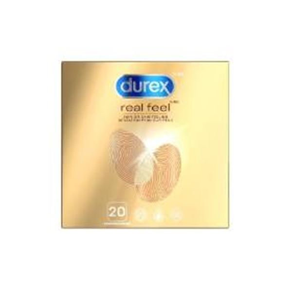Durex Real Feel Latex Free Condoms, 20 Condoms, Made in Thailand