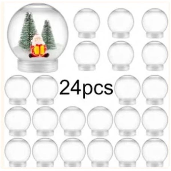 24-Piece DIY Snow Globe Set, Model X004D04MTP, For Crafts
