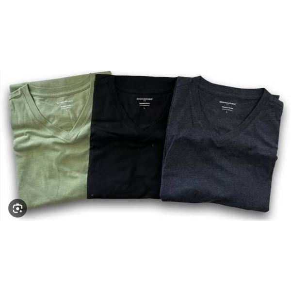 Banana Republic 3-Pack Essential T-Shirts S/P Gray/Green/Blue