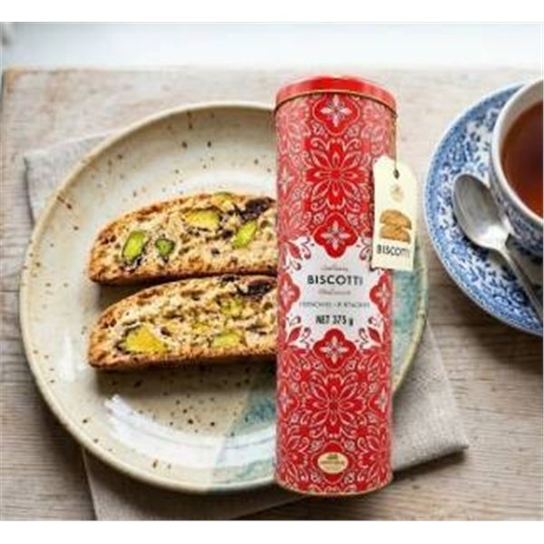 Asolo Dolce Italian Biscotti Tin, Pistachio, 375g