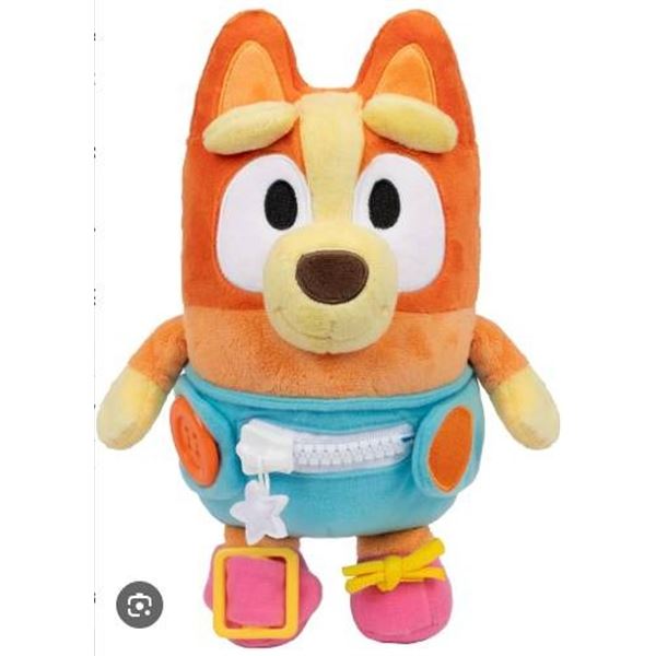 Bluey Plush Toy With Buttons and Zippers, Children's Toy