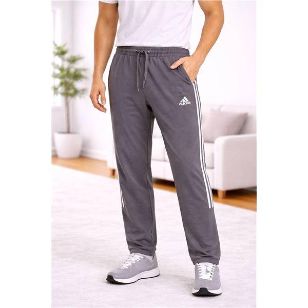 Adidas Gray Pants with Logo, Size 2XL