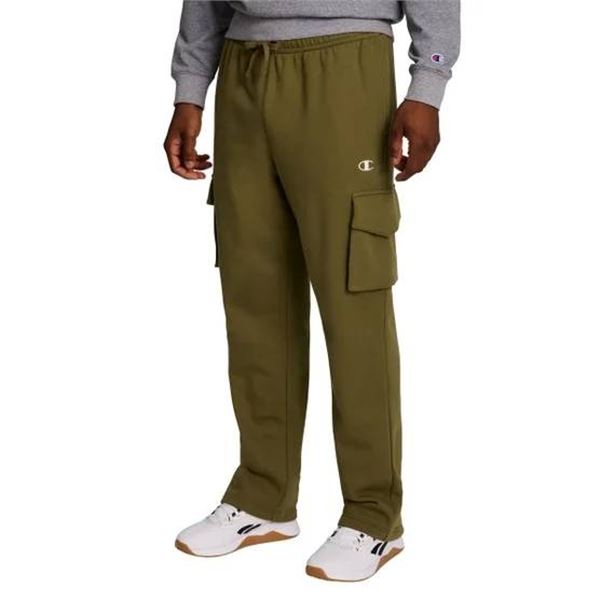 Champion Cargo Jogger Pants, Olive Green, Size Medium