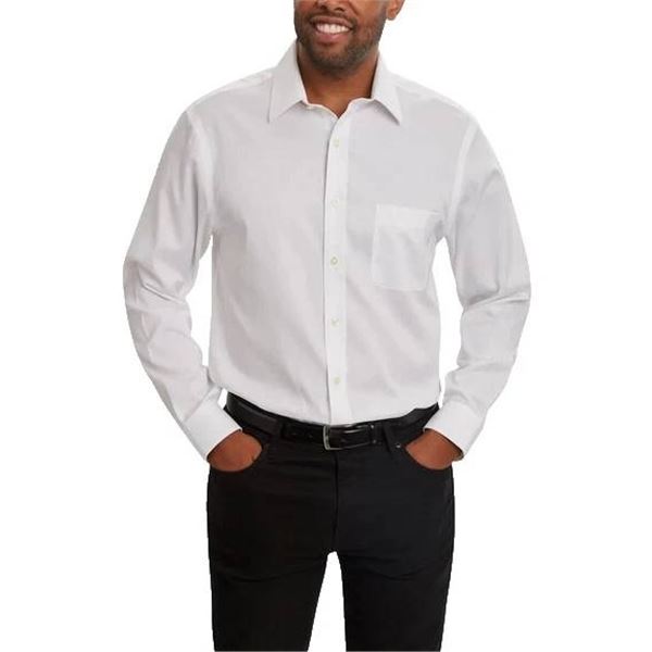 Kirkland Signature Tailored Fit Non-Iron Shirt, Size 16.5/34-35,