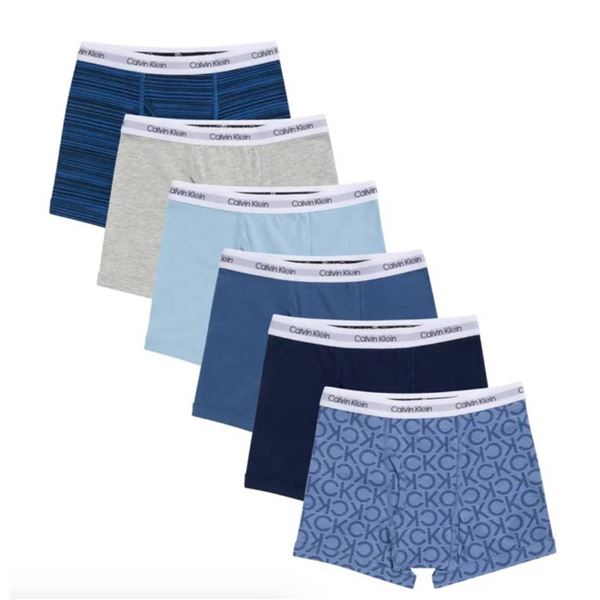 Calvin Klein Boys' Boxer Briefs, 6-Pack, XL (16/18)