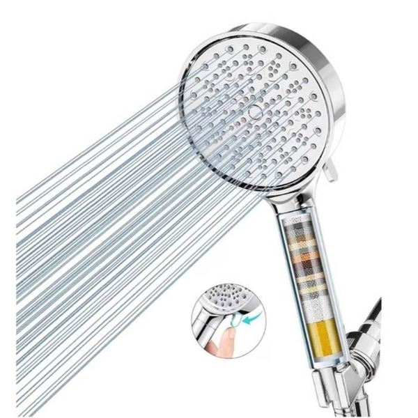 Handheld Shower Head with 8 Spray Modes and 2M Stainless Steel Hose