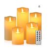 Image 1 : Liomus Flickering Flameless LED Candles with Remote Control 5 Pack