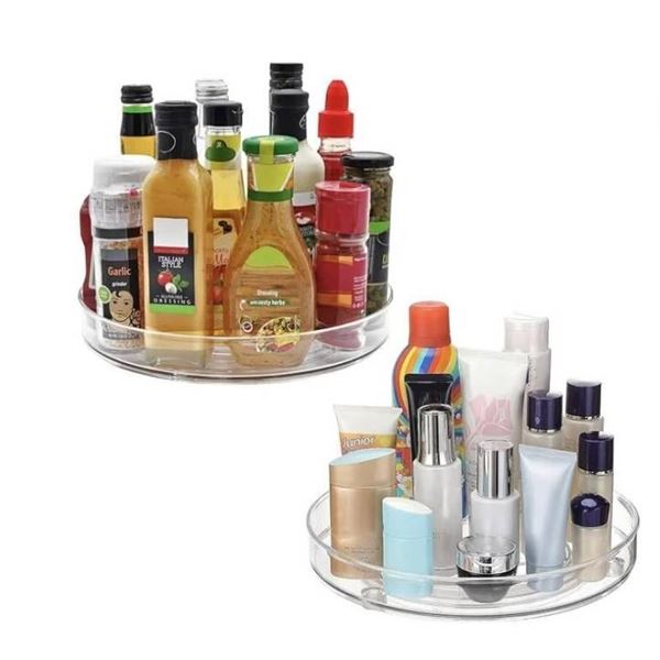 2 Pack Pesemi Lazy Susan Rotating Turntable Organizer, 10.6 Inches
