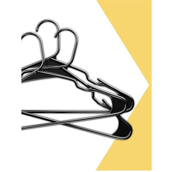 Life Master 30-Piece Plastic Hanger Set, Model LMPLCBLK33