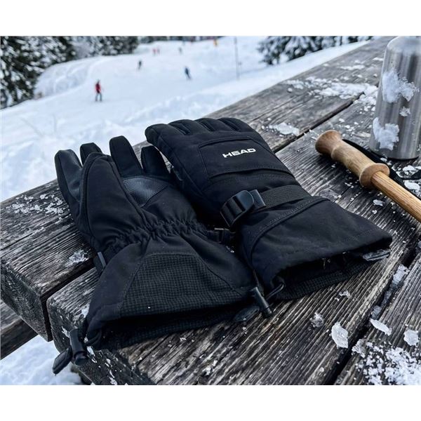 Head Waterproof and Breathable Winter Gloves, Size S, Black