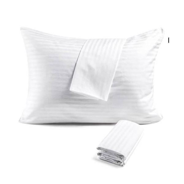Faunna Standard Size Pillow Protectors, 100% Long-Strand Sateen Cotton, 4-Pack