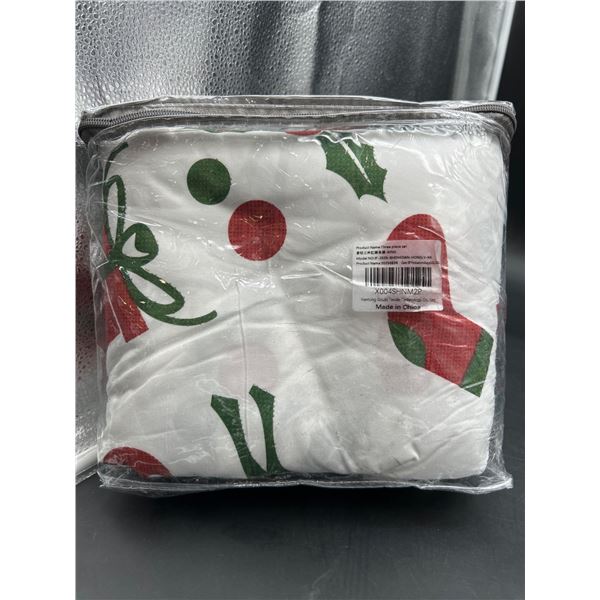 Three-Piece Bedding Set, Model JF-2025, Christmas Design, King Size