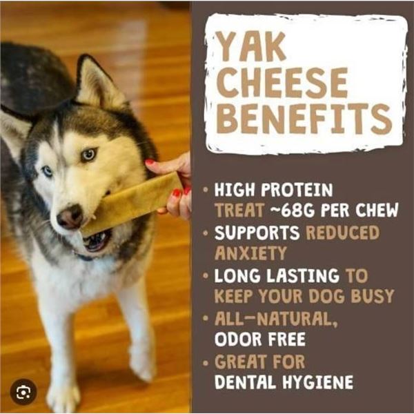 Mighty Paw Naturals Yak Cheese Dog Chew, Medium, 4-Pack