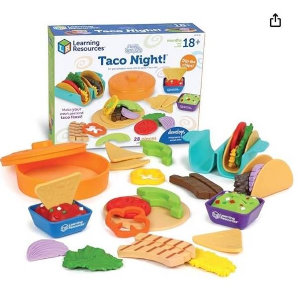 Learning Resources New Sprouts Taco Night Play Set 28 Pieces 18+ Months