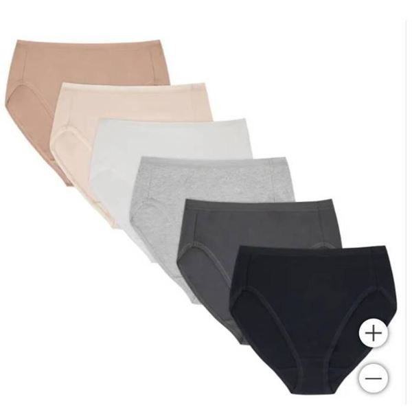 Room Service Hi-Cut 6-Pack Classic Fit Underwear, Size S/P