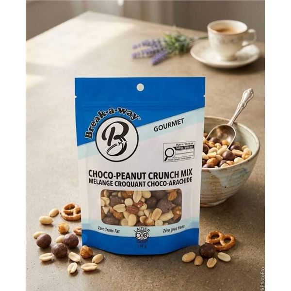 Break-A-Way Gourmet Choco Peanut Crunch Mix 12-Pack 110 g Each