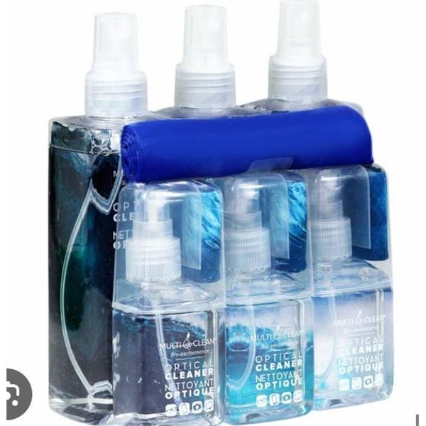 Multi-Clean Optical Cleaner 6-Pack with Cleaning Cloth, 200ml Bottles