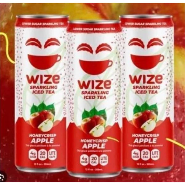 Wize Iced Tea Sparkling Apple 12 x 355ml Beverage Lot
