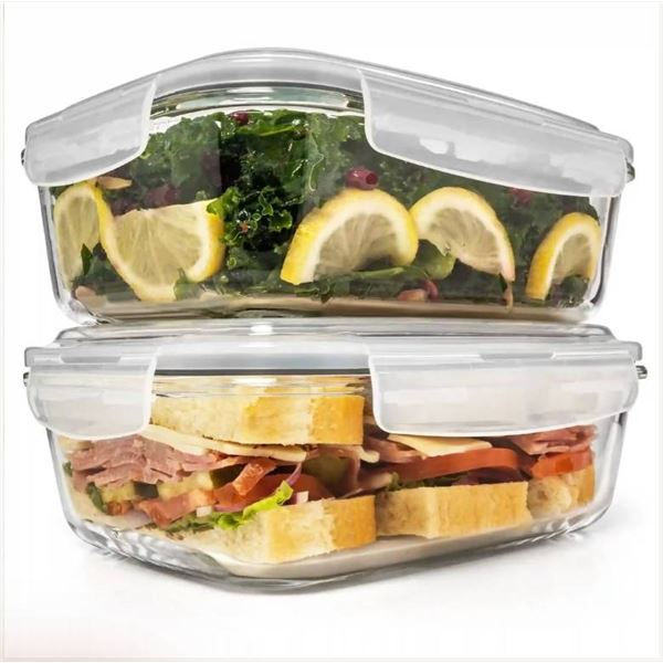 Razab Classic Collection 1520ml Glass Food Storage Containers (2-Piece Set)