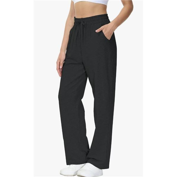 HMIYA Sweat Pants With Pockets, Black, Size XS
