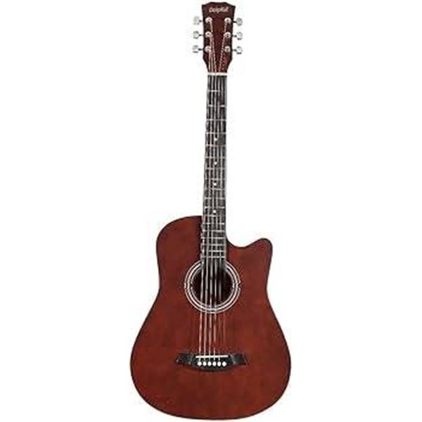 Kaps 38-Inch Wooden Acoustic Guitar with Cutaway Design