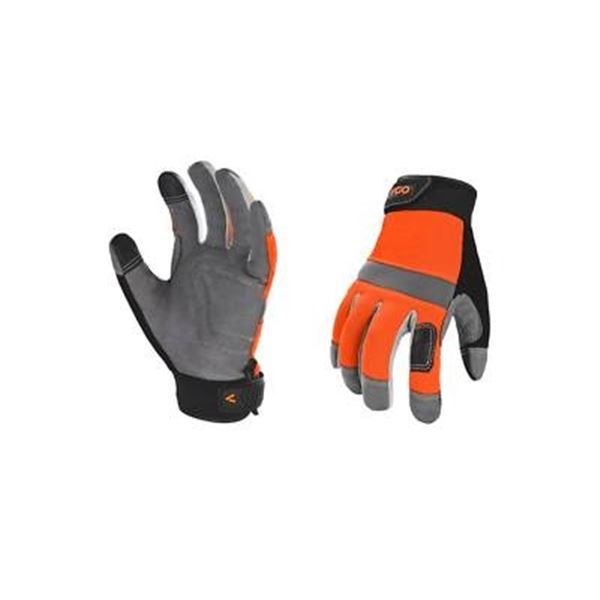 Vgo Winter Work Gloves – SL7716FW – Size L, Orange, 2 Pairs Total