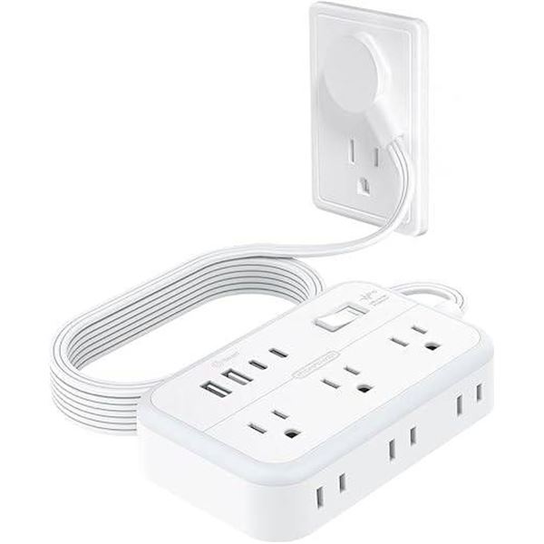 NTONPOWER Power Strip with USB Charger APS-6A4U-US, 6 Outlets, 4 USB Ports