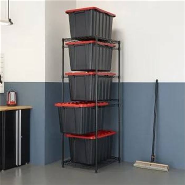 Trinity NSF-Certified 5-Tier Storage Bin Rack