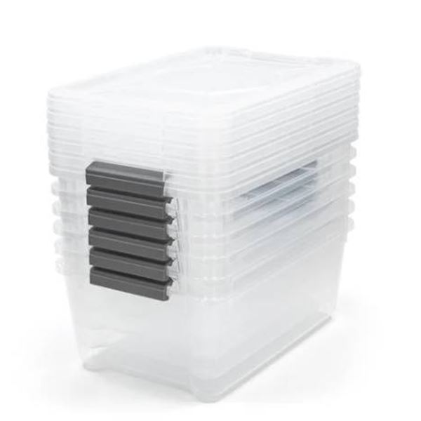 6 Latchbox Storage Containers, 12.2L/3.2 gal Capacity