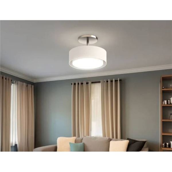 Koda Duo-Mount Fabric Drum Ceiling Light with 3 Light Modes